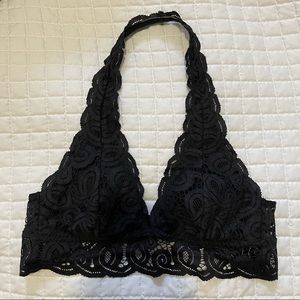 Pink Halter Bralette - Black - S